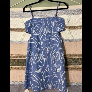 Blue Crush and Ivory Psychedelic Mini Dress